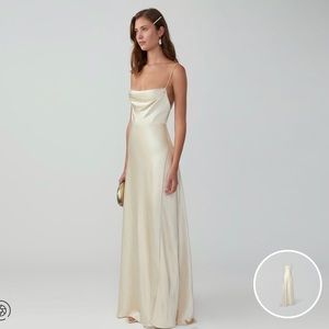 Fame and Partners Strappy Draped Gown